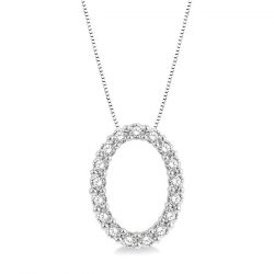 Oval Shape Diamond Pendant