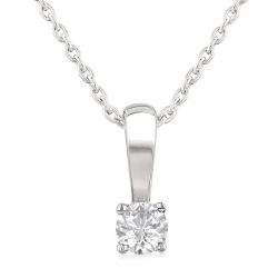 Imperial Beryl Round Shape Diamond Solitaire Pendant
