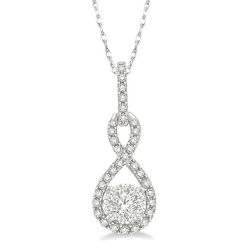 Nyx Tide Round Shape Shine Bright Diamond Infinity Pendant