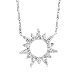 Isolde Violet Sunburst Diamond Fashion Pendant