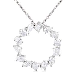 Jasper Nimbus Mixed Shape Circle Diamond Fashion Pendant