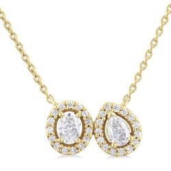 Toi Et Moi Halo Diamond Pendant