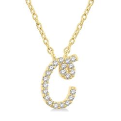 Symphony Xenia Script 'C' Initial Diamond Pendant