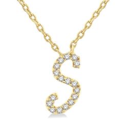 Heritage Fable Script 'S' Initial Diamond Pendant