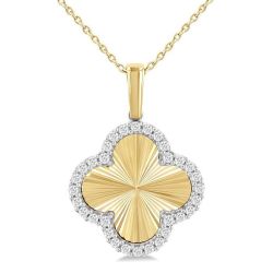 Harbor Nyx Clover Fluted Diamond Fashion Pendant