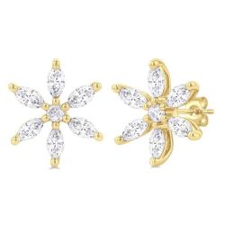 ValCelLin XeVel 14K White Gold Diamond Fashion Earrings