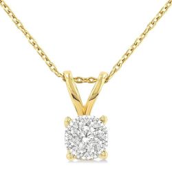 Round Shape Shine Bright Diamond Solitaire Pendant