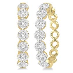 Shine Bright LinVelEl LuxIsLys 14K White Gold Diamond Earrings