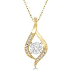 Gaia Harrier Round Shape Shine Bright Diamond Pendant