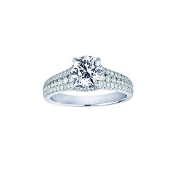 Diamond Triple Row Engagement Ring