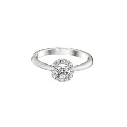 Diamond Round Shaped Halo Engagement Ring