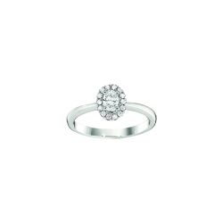 Diamond Oval Shaped Halo Engagement Ring