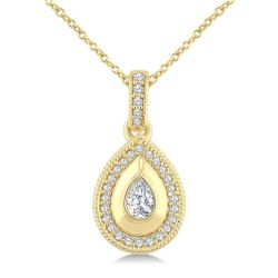Zaira Jubilee Pear Shape Art Deco Diamond Fashion Pendant