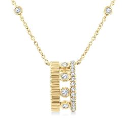 Bezel Layered Diamond Fashion Pendant