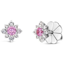 Argyle Pink Crystalline Flower Earrings