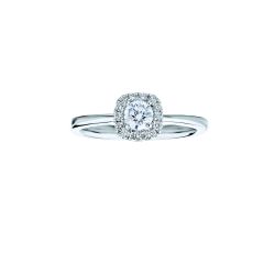 Diamond Cushion Shaped Halo Engagement Ring