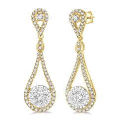 SolIsVel XeSolVal 14K White Gold Diamond Solitaire Earrings
