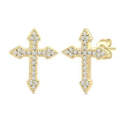 ThVerIs 14K White Gold Diamond Fashion Earrings