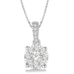 Kalliope Round Shape Shine Bright Essential Diamond Pendant