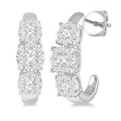Shine Bright Diamond Three Stone Earrings