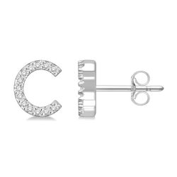 ElVerPho 14K White Gold Diamond Earrings