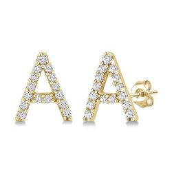 ElIsNo 14K White Gold Diamond Earrings