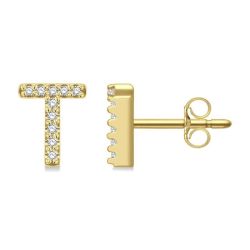 VioLoLux 14K White Gold Diamond Earrings