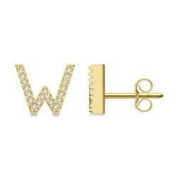 DorLoEl 14K White Gold Diamond Earrings