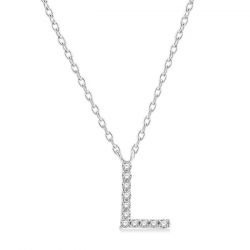 'L' Initial Diamond Pendant
