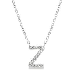Quince Galatea Block 'Z' Initial Diamond Pendant