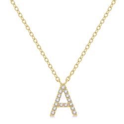 Paragon Block 'A' Initial Diamond Pendant