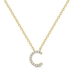 Sundew Isolde Block 'C' Initial Diamond Pendant