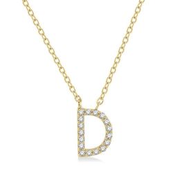 Deneuve Lilith Block 'D' Initial Diamond Pendant