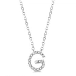 G' Initial Diamond Pendant