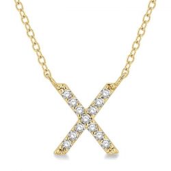 X' Initial Diamond Pendant