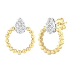Bead Pear Shape Shine Bright Diamond Fashion Earrings