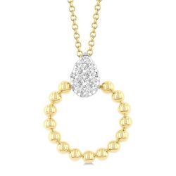 Bead Pear Shape Shine Bright Diamond Pendant