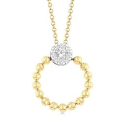 Bead Round Shape Shine Bright Diamond Pendant