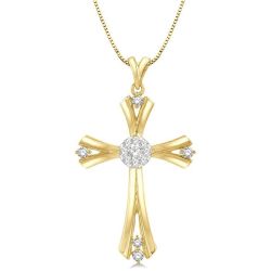Lark Celestia Cross Shine Bright Diamond Fashion Pendant