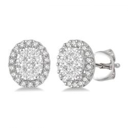 Oval Shape Shine Bright Essential Diamond Earrings