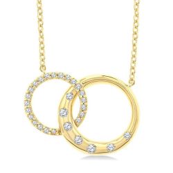 Mosaic Circle Interlock Diamond Fashion Pendant