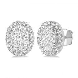 Oval Shaped Shine Bright Diamond Earrings