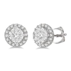 Shine Bright RaVioLux CaNoPho 14K White Gold Diamond Pave Earrings