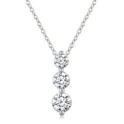 River Serenade 3 Stone Diamond Fashion Pendant