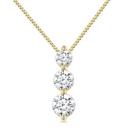 Fable Allure 3 Stone Diamond Fashion Pendant