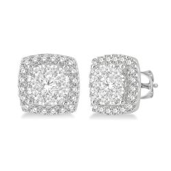Shine Bright ThCelNo 14K White Gold Diamond Pave Earrings