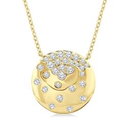 Mosaic Circle Diamond Fashion Pendant