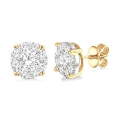 Shine Bright IonIonOn AeIonCa 14K White Gold Diamond Earrings