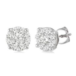 Shine Bright OnLinEl 14K White Gold Diamond Earrings