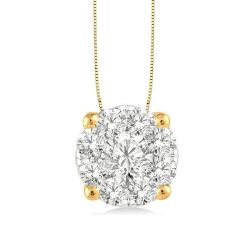 Sundew Celestia Round Shape Shine Bright Essential Diamond Solitaire Pendant